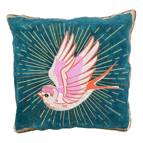 House Of Disaster Inked Bird Cushion