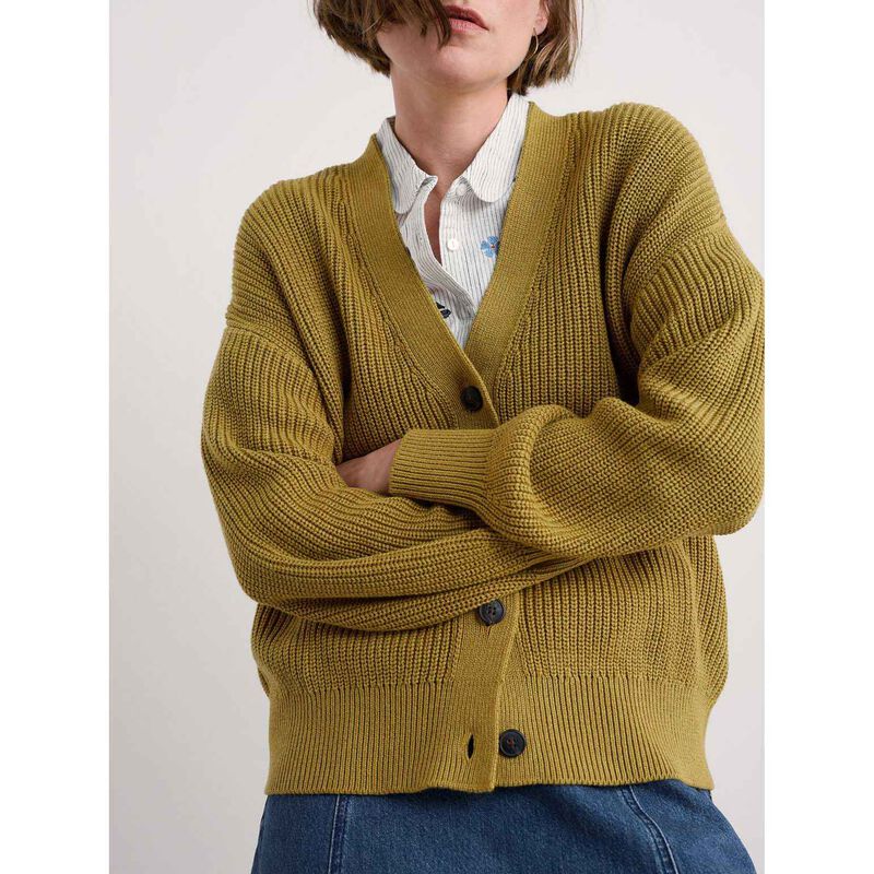 Seasalt Cornwall Winding Creek Cardigan Pear image number 3