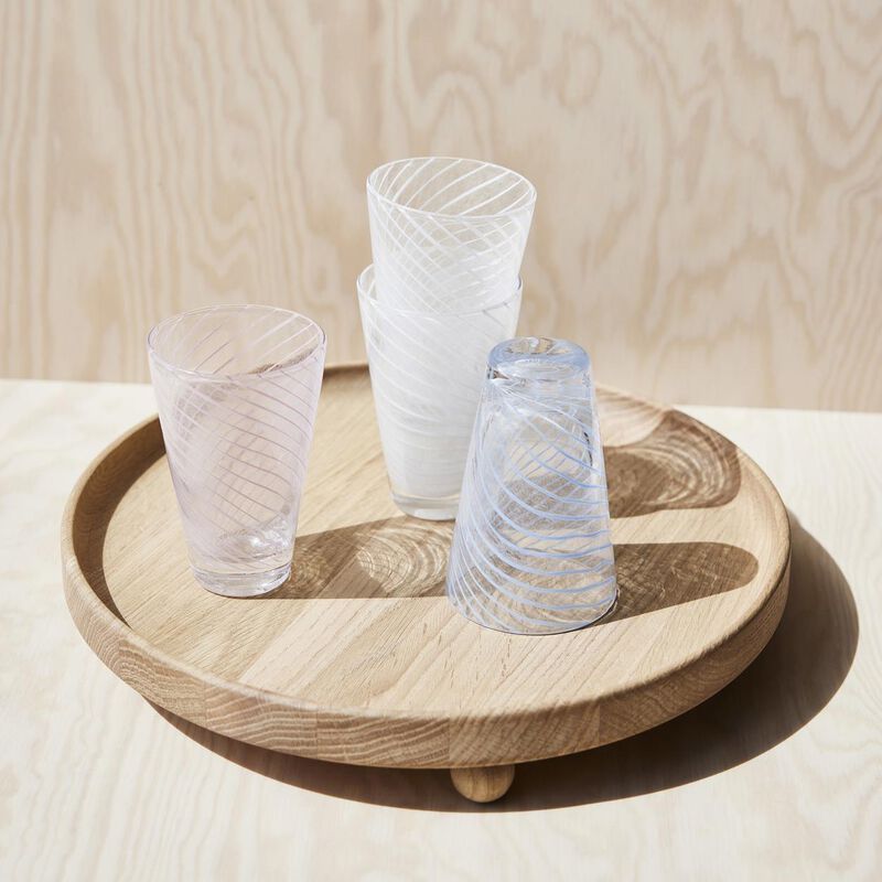 OYOY Yuka Swirl Glass Pack Of 2 Yellow image number 1