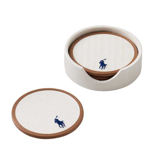 Polo Ralph Lauren Polo Icon Coaster Gift Set - Cream