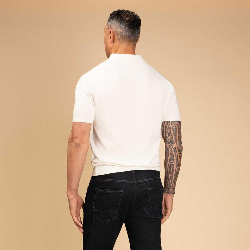 Rembrandt Amalfi Off-White Knitted Polo image number 1