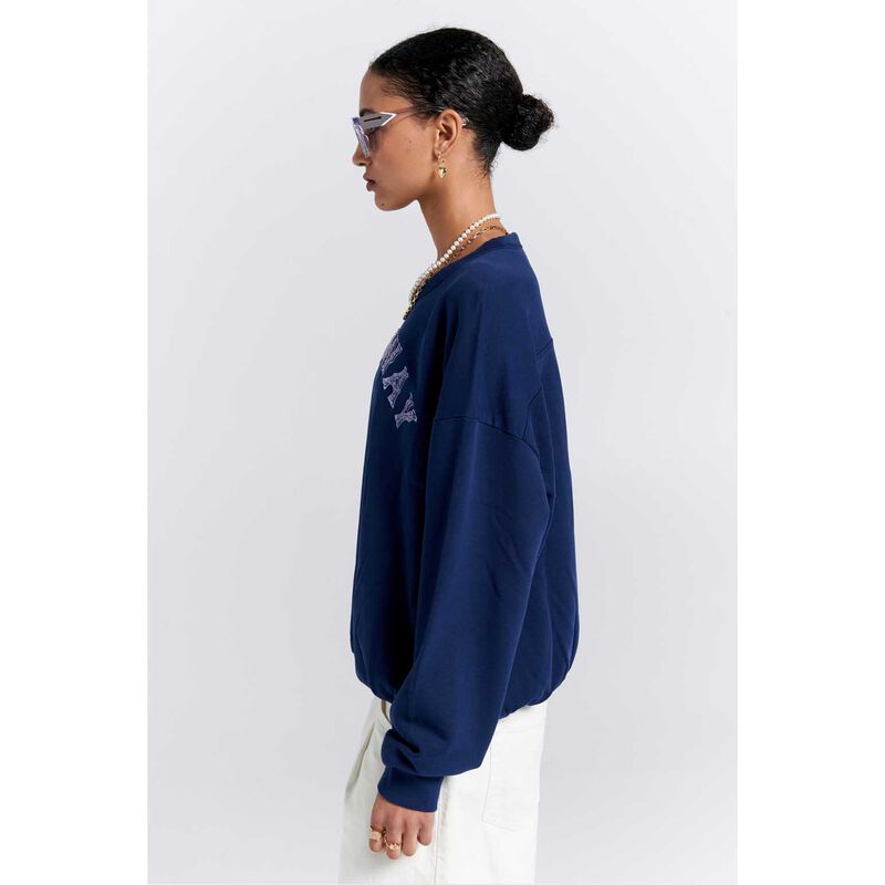 Karen Walker Runaway College Organic Cotton Crewneck Sweatshirt image number 2