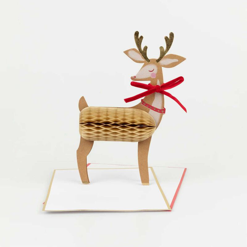 Meri Meri Stand Up Reindeer Card image number 1