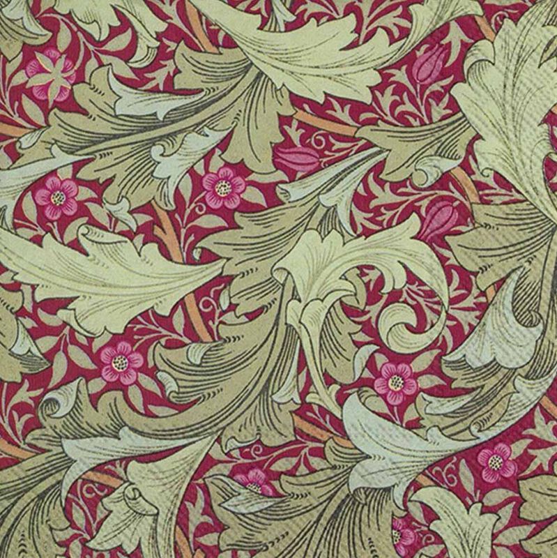 IHR Granville Bordeaux Luncheon Napkin image number 0