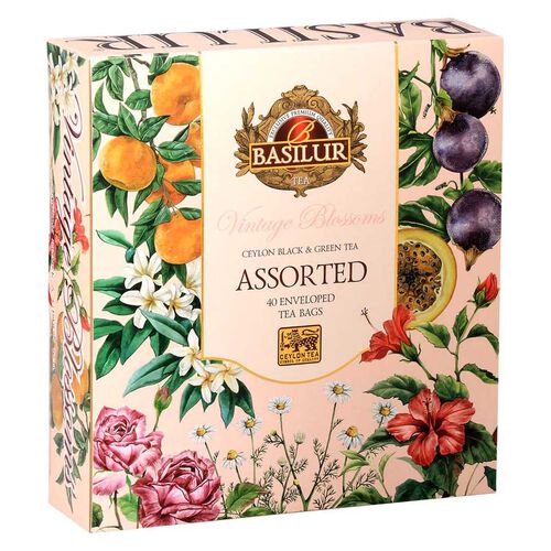 Basilur Packet 40 Enveloped Teabags - Vintage Blossoms