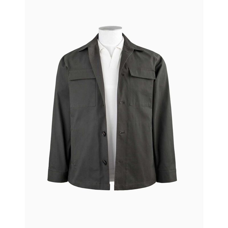 Rembrandt Devonport Khaki Green Cotton Shirt Jacket image number 1