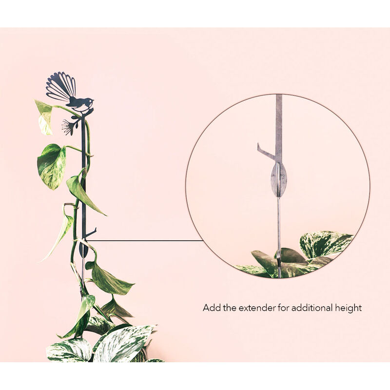 Metalbird NZ Piwakawaka Plant Stake 70cm image number 1