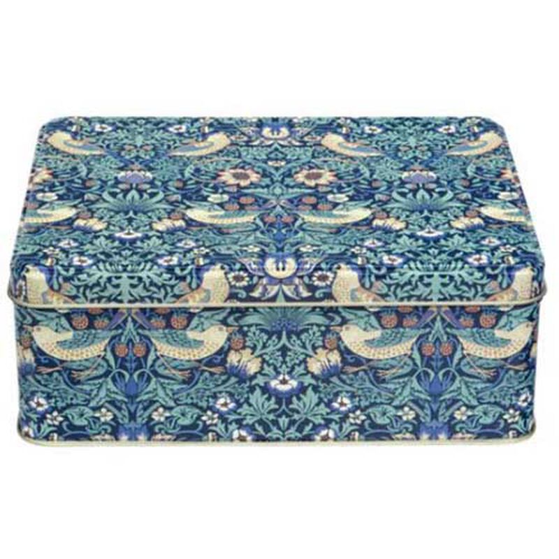 Arts & Crafts Deep Rectangular Tin Blue 195x154x75mm image number 0
