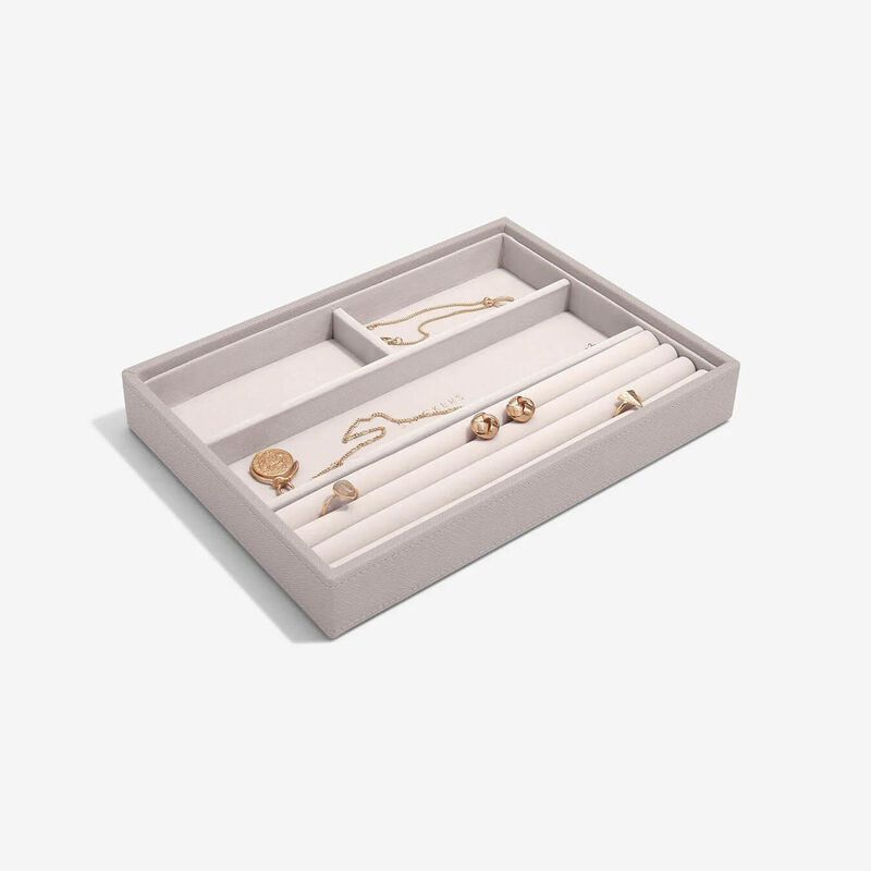 Stackers Classic 4 Compartment Ring & Bracelet Layer Taupe image number 1