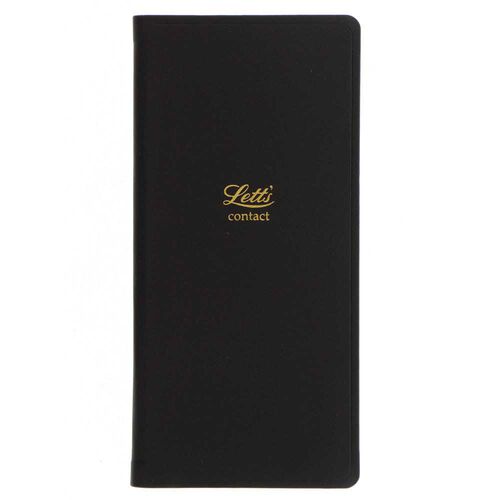 Letts of London Icon Slim Pocket Address Book - Black