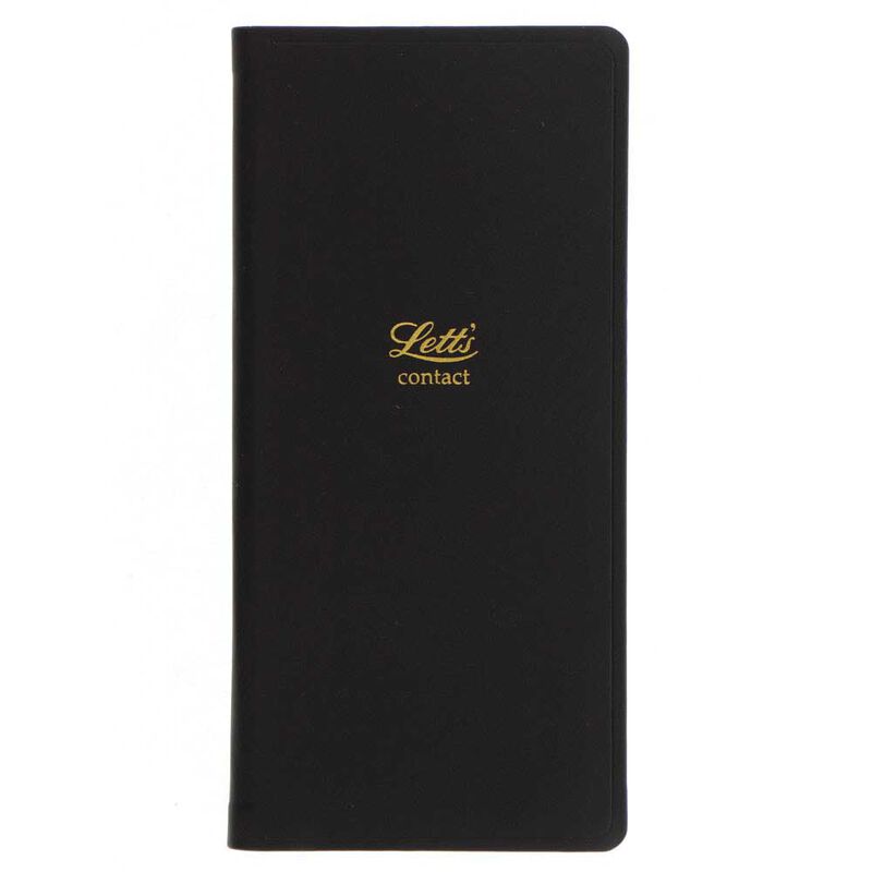 Letts of London Icon Slim Pocket Address Book - Black image number 0