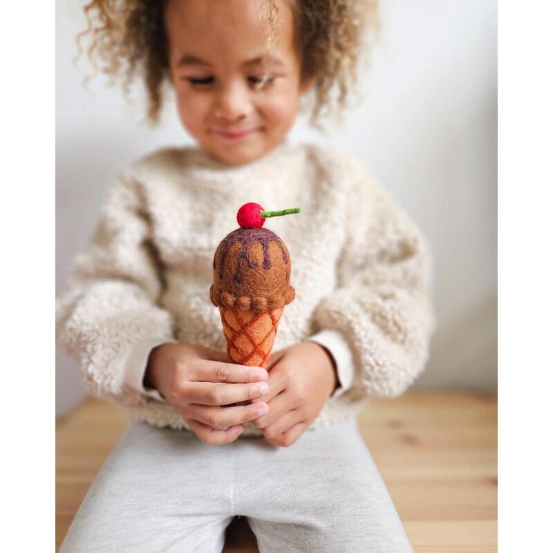 Tara Treasures Felt Double Chocolate Ice Cream with Cherry image number 2