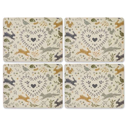 Cooksmart Woodland Set Of 4 Placemats