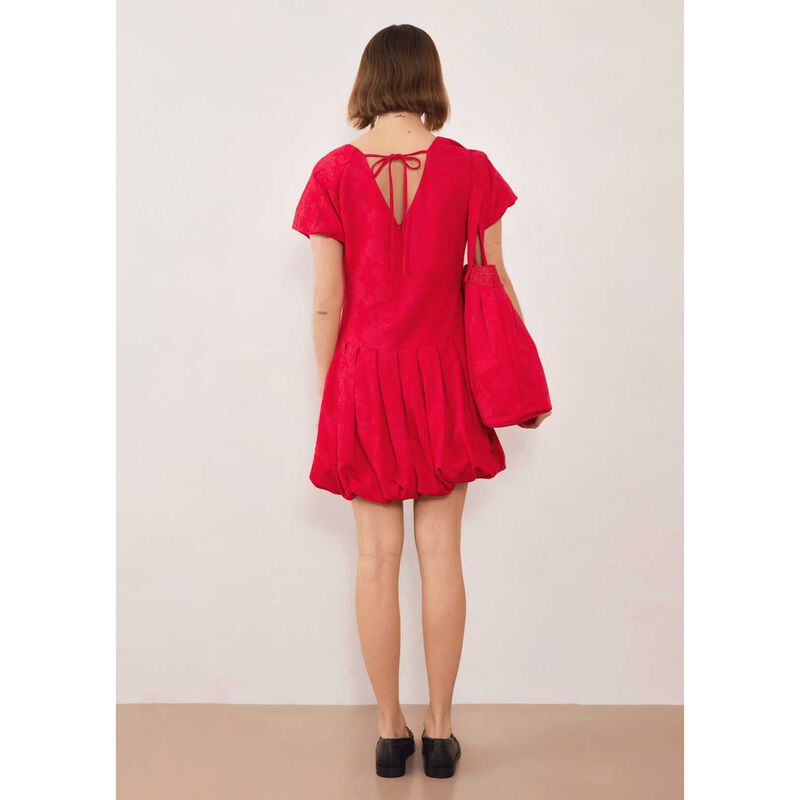 COMMONPLACE ESSENTIALS Esme Jacquard Puff Dress image number 1