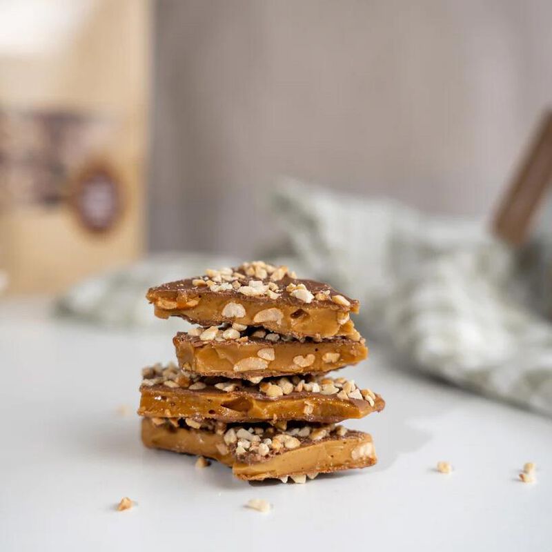 The Confectionist Handmade Milk Chocolate & Peanut Toffee Pouch 200g image number 1