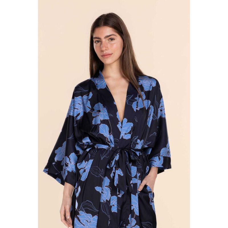 Gingerlilly Daisy Recycled Silky Satin Long Robe image number 2