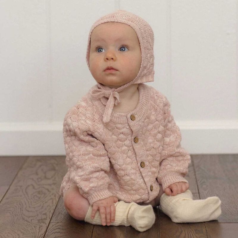 Quincy Mae Bubble Knit Cardigan 6-24M image number 1