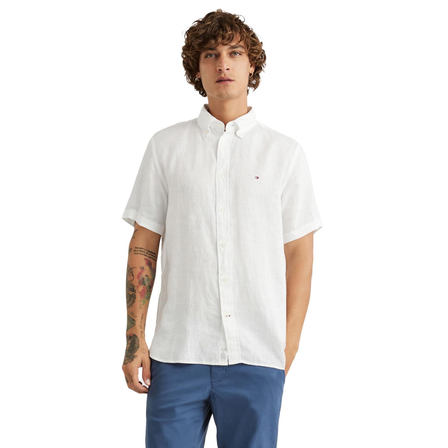 Tommy Hilfiger Wcc Premium Linen Shirt Short Sleeve Ballantynes Department Store