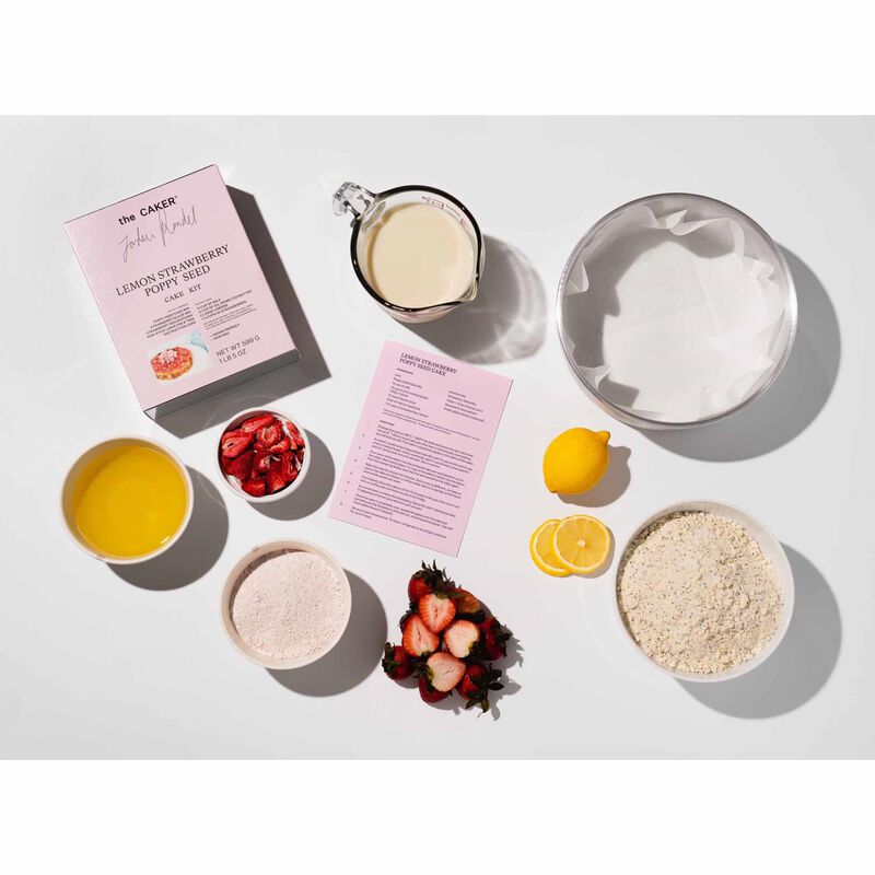 The Caker Lemon Strawberry Poppy Seed Cake Kit 599g image number 2