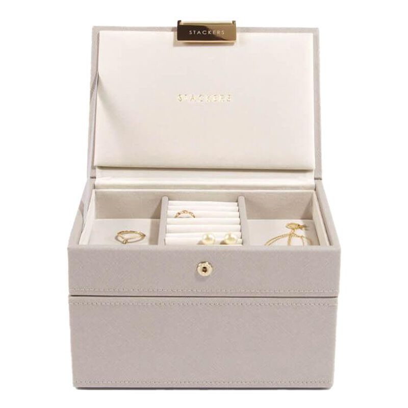 Stackers Mini Jewellery Box Set 2 Taupe image number 0