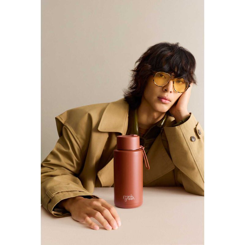 frank green 34oz Ceramic Bottle With Flip Lid Toffee image number 1