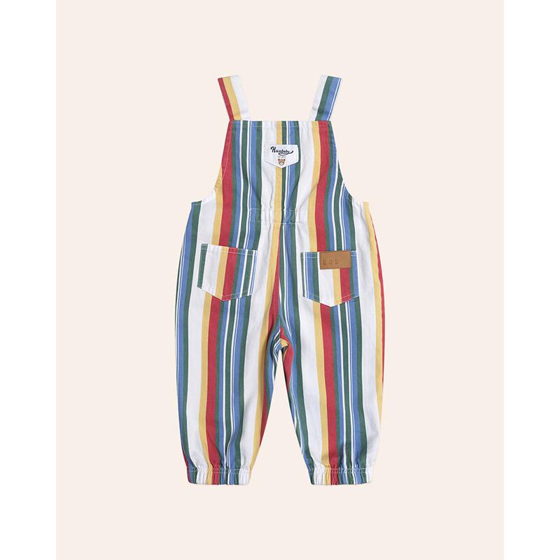 Huxbaby Vintage Stripe Overalls image number 2