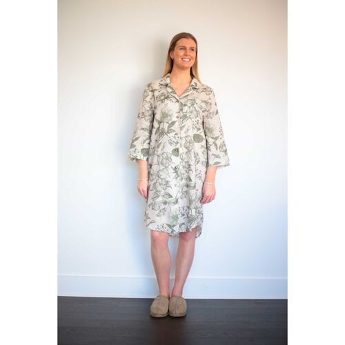 MM Linen Botanical Linen Nightshirt