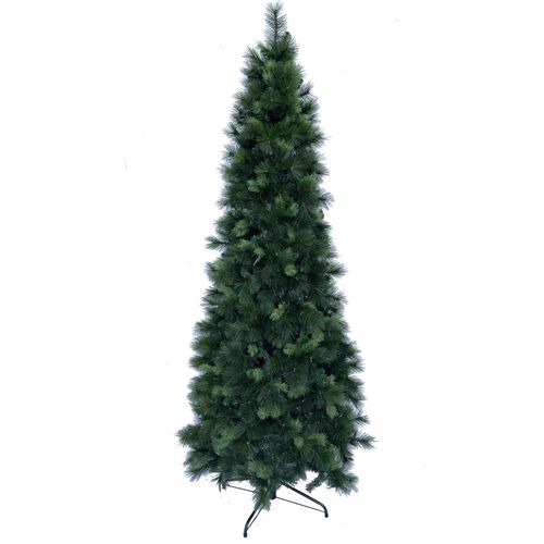 Christmas Tree Luxury Green Pine Slim With Lights 9 Foot