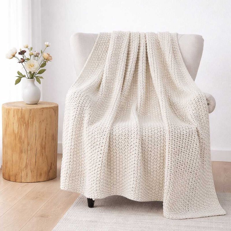 Top Drawer Serenity Chunky Knit Throw 150x200cm image number 1