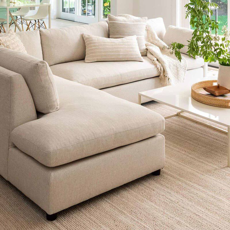 West Elm Marin Ra Sofa + La Terminal Chaise Dove image number 3