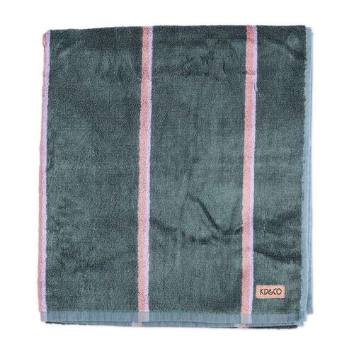 Kip&Co Wakame Crush Stripe Terry Bath Sheet / Beach Towel