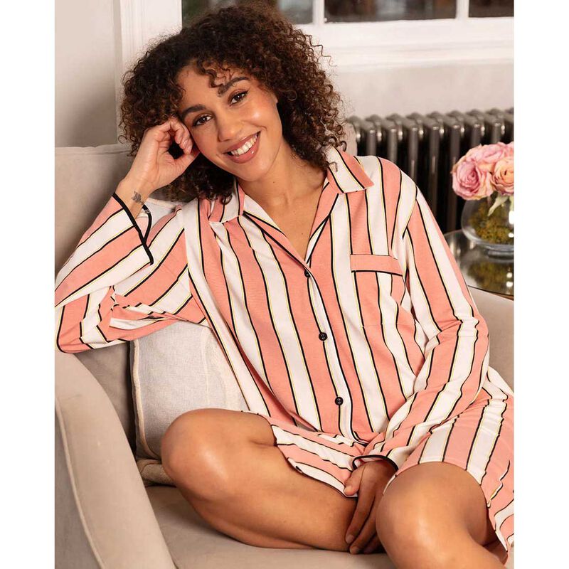 Cyberjammies Bonnie Stripe Printed Jersey L/S Nightshirt image number 2