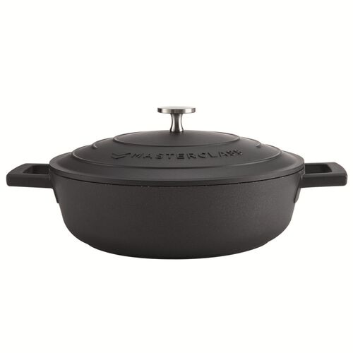 MasterCraft Cast Aluminium Shallow Casserole Dish Gift Boxed 32cm - Black