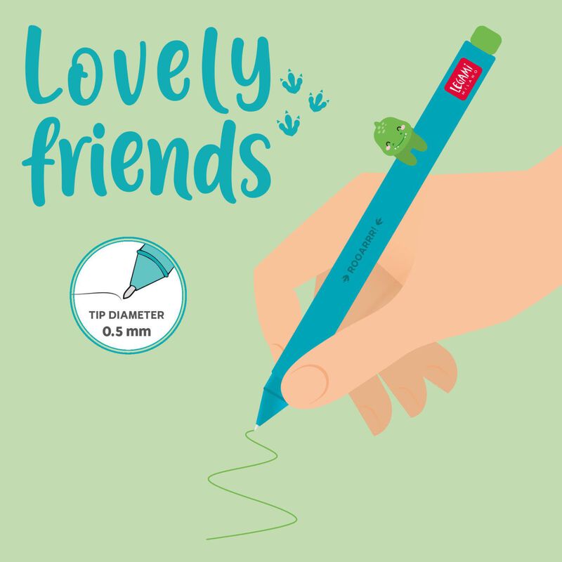 Legami Lovely Friends Gel Pen - Dino image number 2