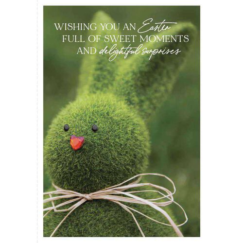Image Gallery Easter Green Grass Rabbit Card