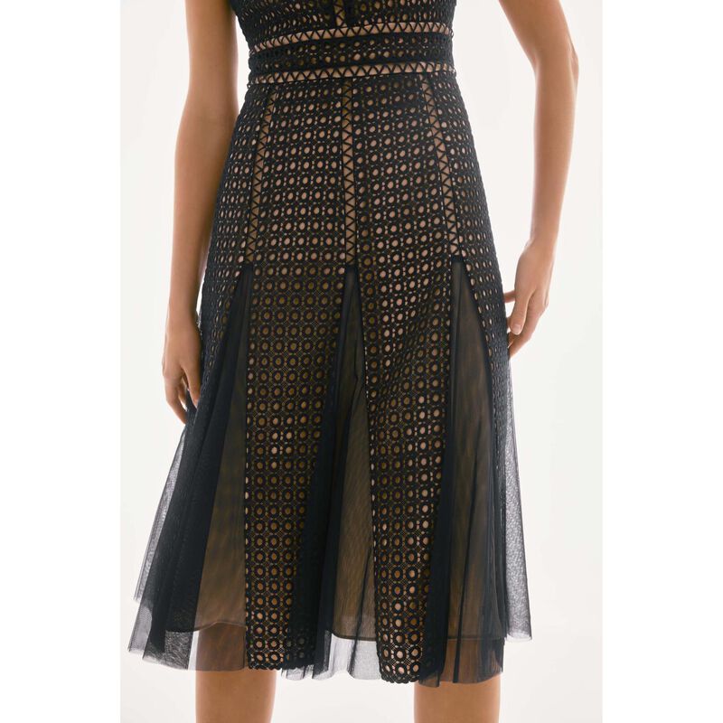 Joseph Ribkoff Pleated Woven Dress image number 3
