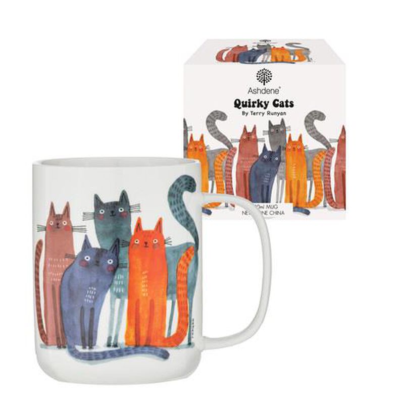 Ashdene Quirky Cats Four Friends Mug image number 2