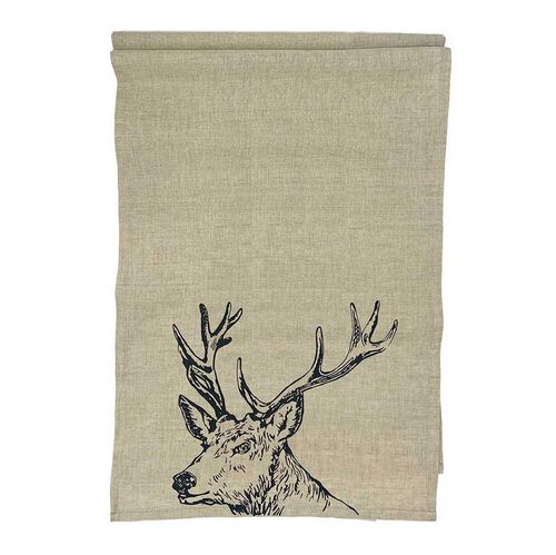 Selbrae House Linen Table Runner- Long Stag