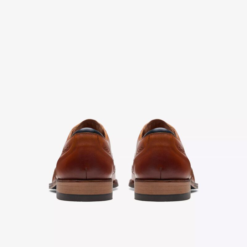 Clarks Mens Craft Arlo Limit Tan Leather image number 3