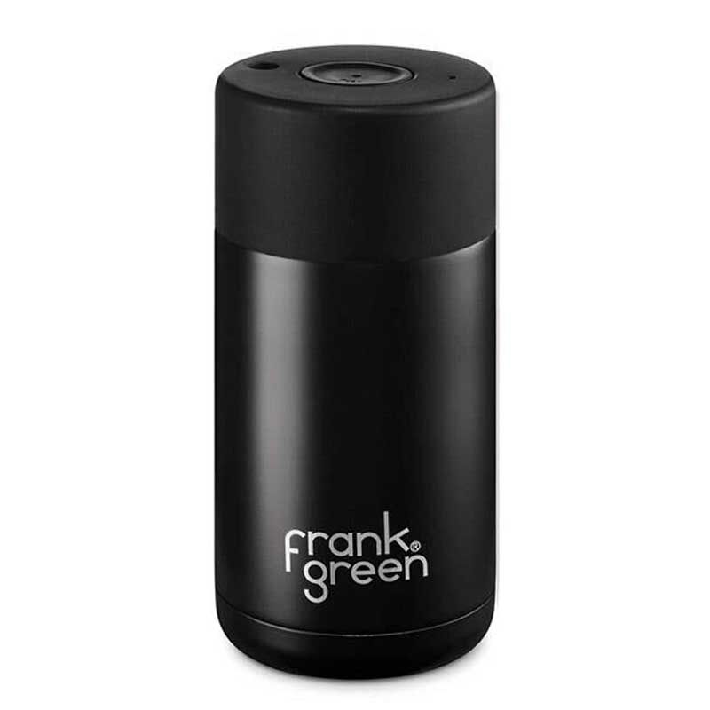 frank green 12oz Ceramic Cup with Push Button Lid Midnight image number 0