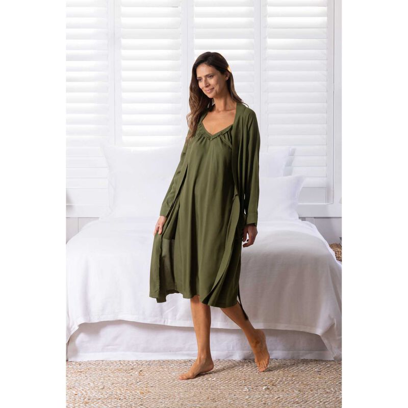 Wallace Cotton Olive Robe image number 1