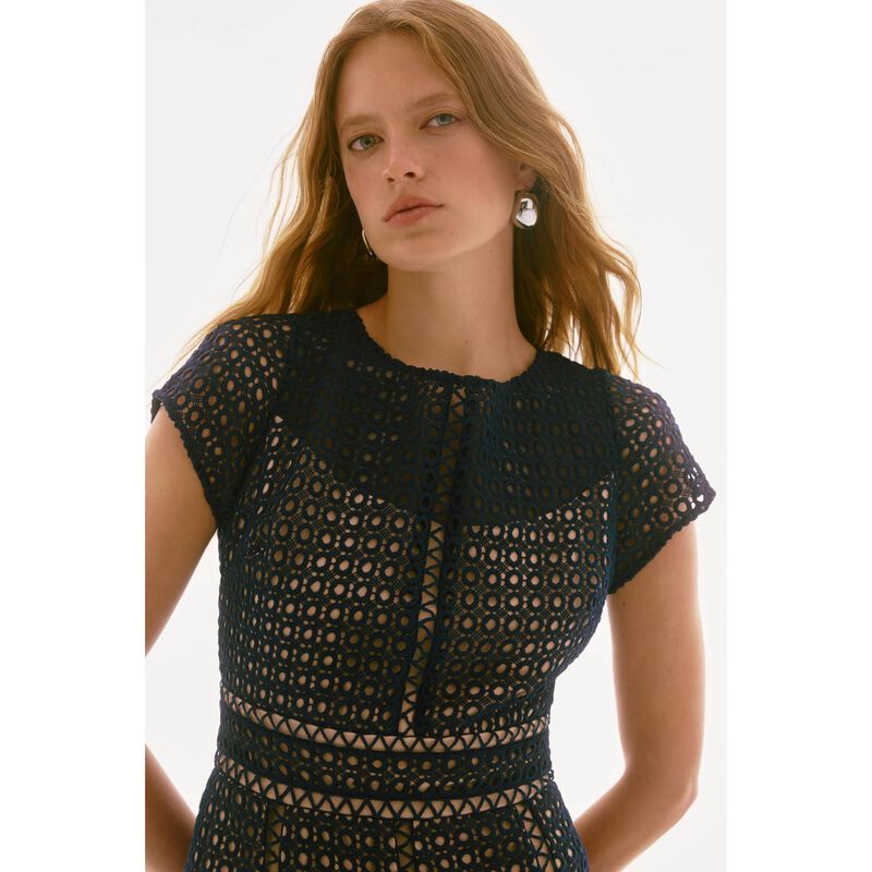 Joseph Ribkoff Pleated Woven Dress image number 2