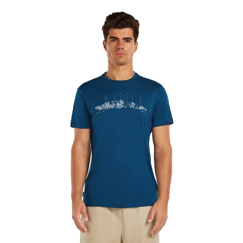 Icebreaker M Merino 150 Tech Lite SS Tee The Peaks image number 0