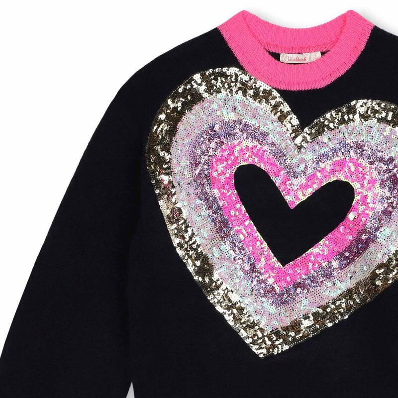 Billieblush Sequin Heart Sweater 3Y - 6Y image number 2