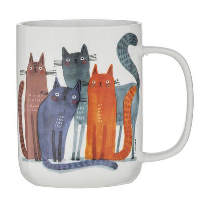 Ashdene Quirky Cats Four Friends Mug image number 1