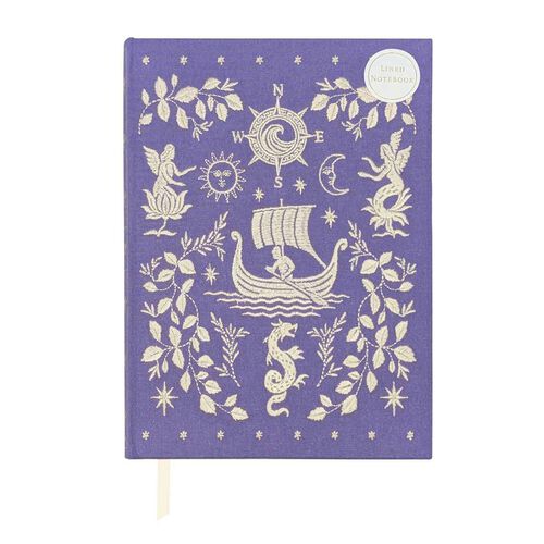 The Reading Room Odyssey Embroidered A5 Journal