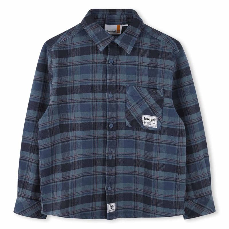 Timberland Checked Cotton Over Shirt 6Y - 8Y image number 0
