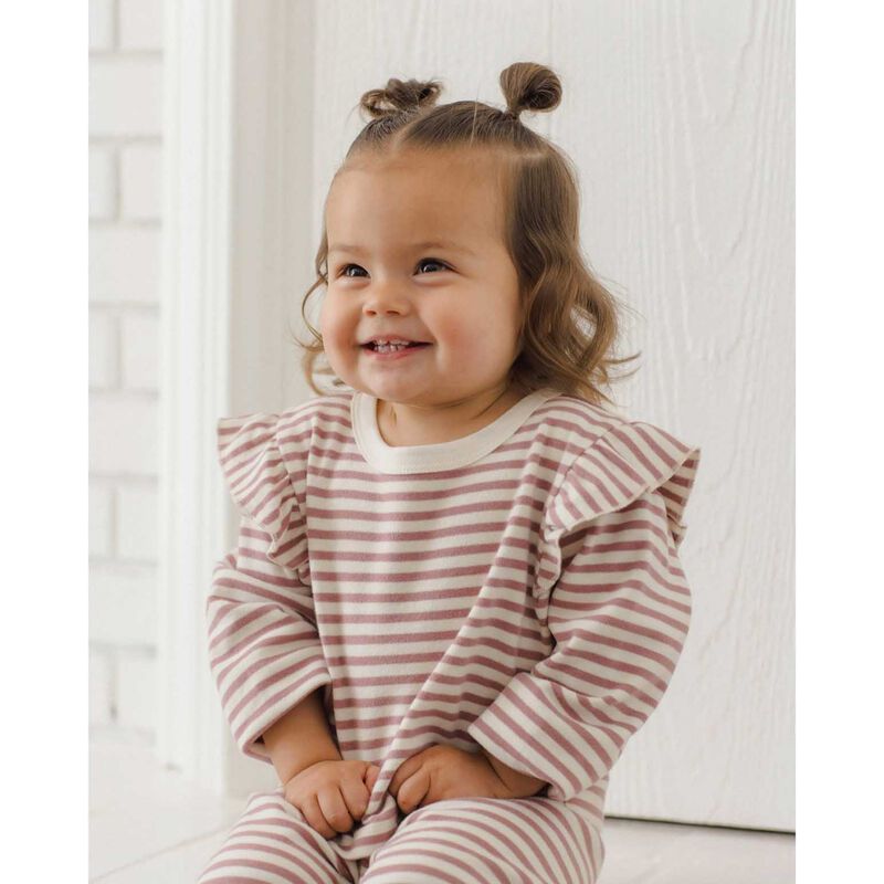 Quincy Mae Ruffle Cozy Set Stripe 2-5Y image number 3