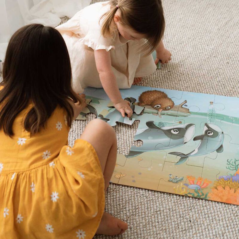 Tikitibu Puzzle - Maui Dolphin Mischief - 24 Piece image number 1