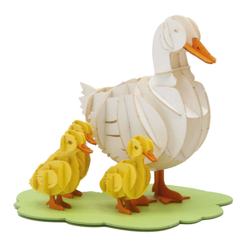 Fridolin 3D Paper Model - Goose Family image number 0